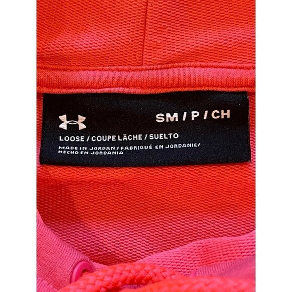 Under Armour Pink Loose Fit Drawstring Mock‎ Neck Pullover Sweatshirt S - Picture 7 of 8